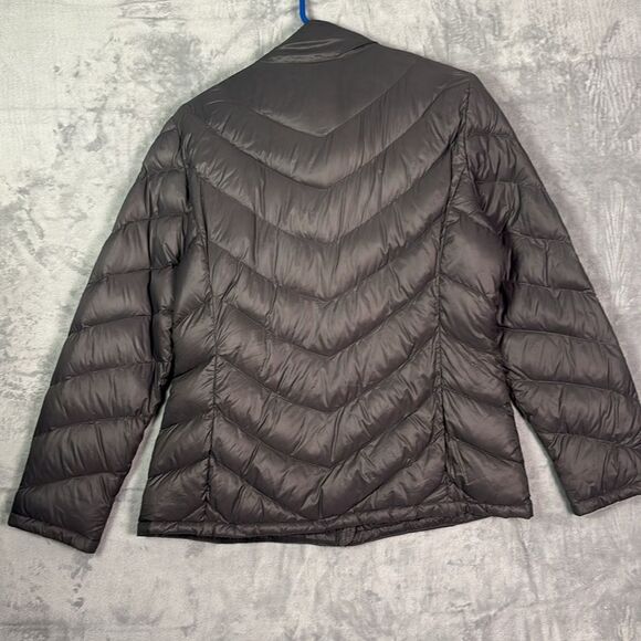 Calvin Klein Gray Duck Down Filled Packable Puffer Full Zip Jacket  Size Large - Picture 10 of 10